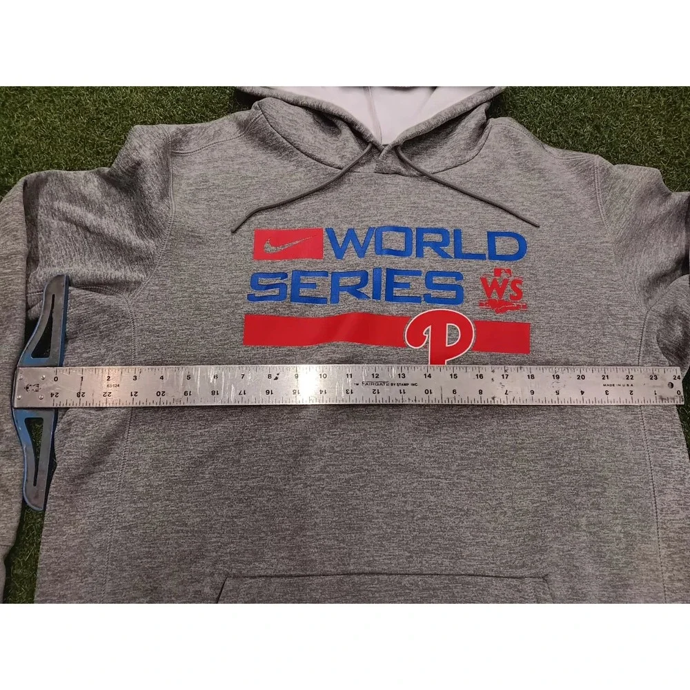 Nike‎ Dri-Fit Philadelphia Phillies Hoodie Mens XL Heather Gray Baseball MLB